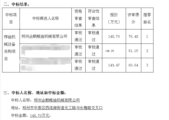 茶籽油榨油設備中標 好設備企鵝機械制造(圖1)